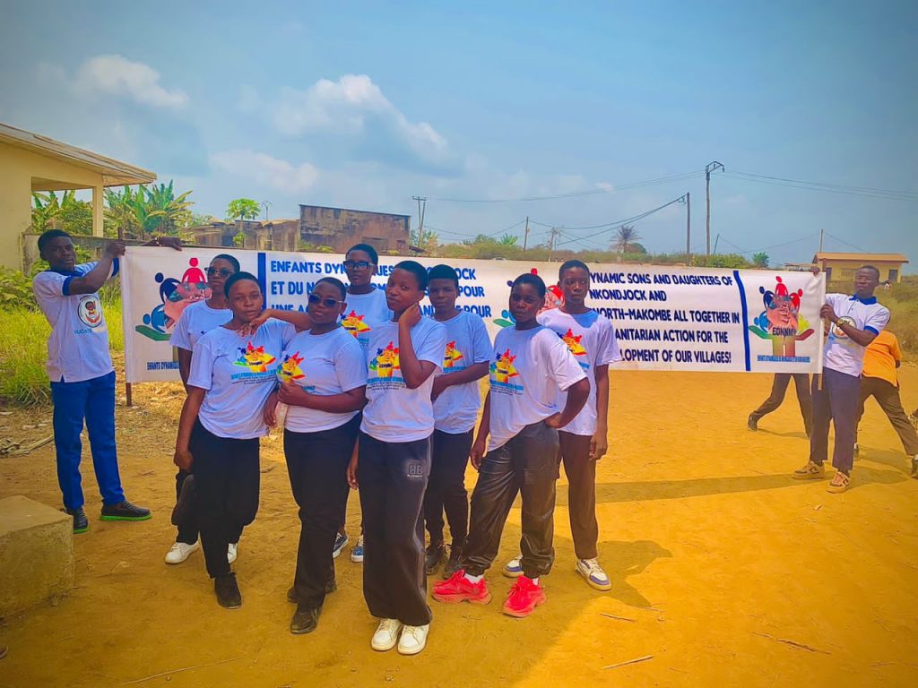 Students preparing for the match