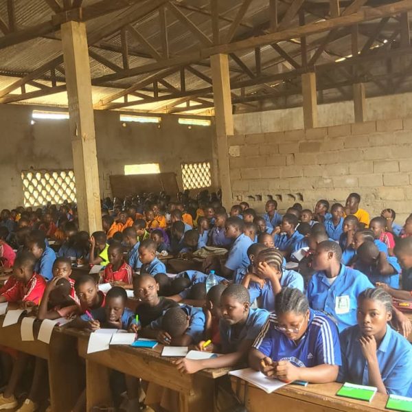 Children in class A Listening to the talk