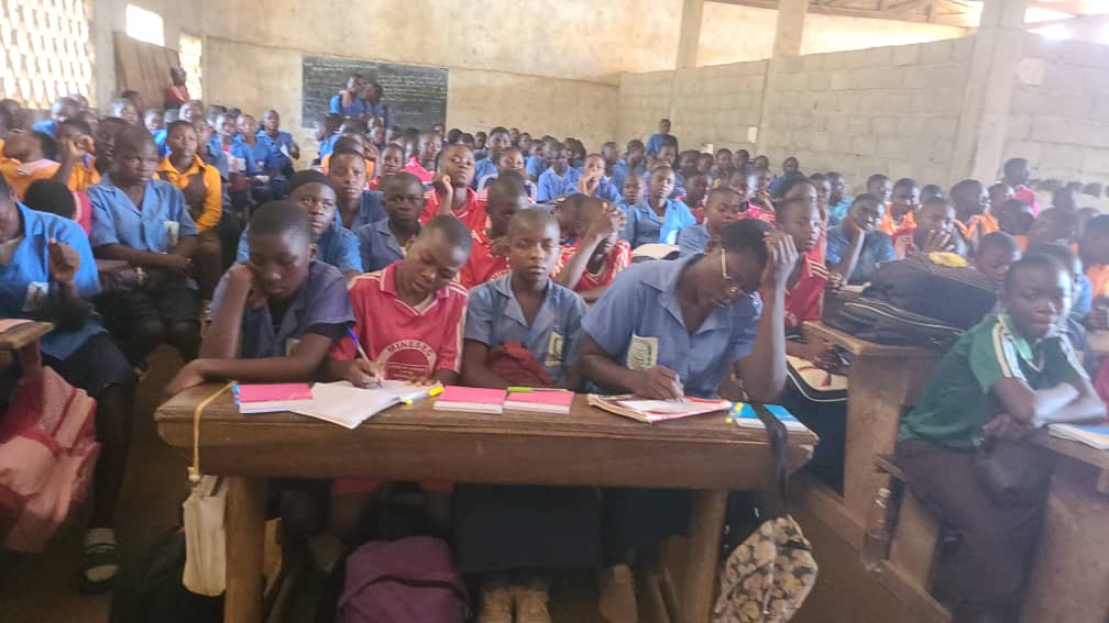 Students listening in class B