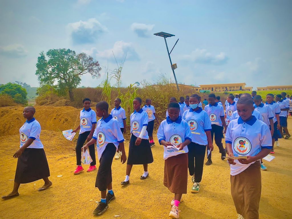 Students going around the community for Youth Day