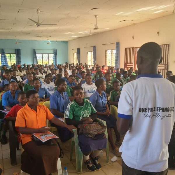 Nkondjock: Speaker talking to students First